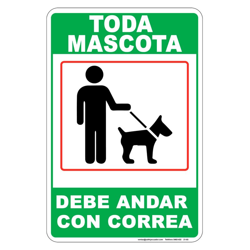 Letrero-rigido-de-30-x-20-cm-Mensaje-TODA-MASCOTA-DEBE-ANDAR-CON-CORREA.