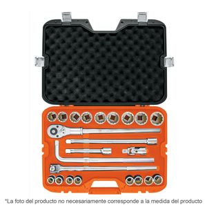 Juego de 23 herramientas cuadro 3/4" std para mecánico - TRUPER
