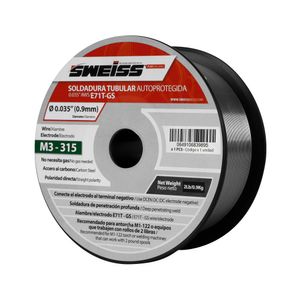 Rollo Soldadura autoprotegida FCAW de 0.035′ 0.9mm AWS E71T-GS (2 Lb). - SWEISS