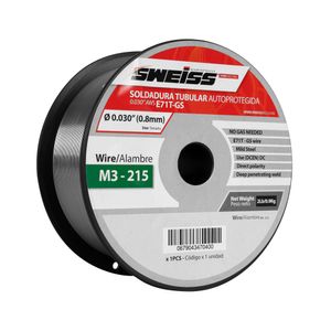 Rollo Soldadura tubular autoprotegida de 0.030” 0.8mm (0,9Kg). - SWEISS