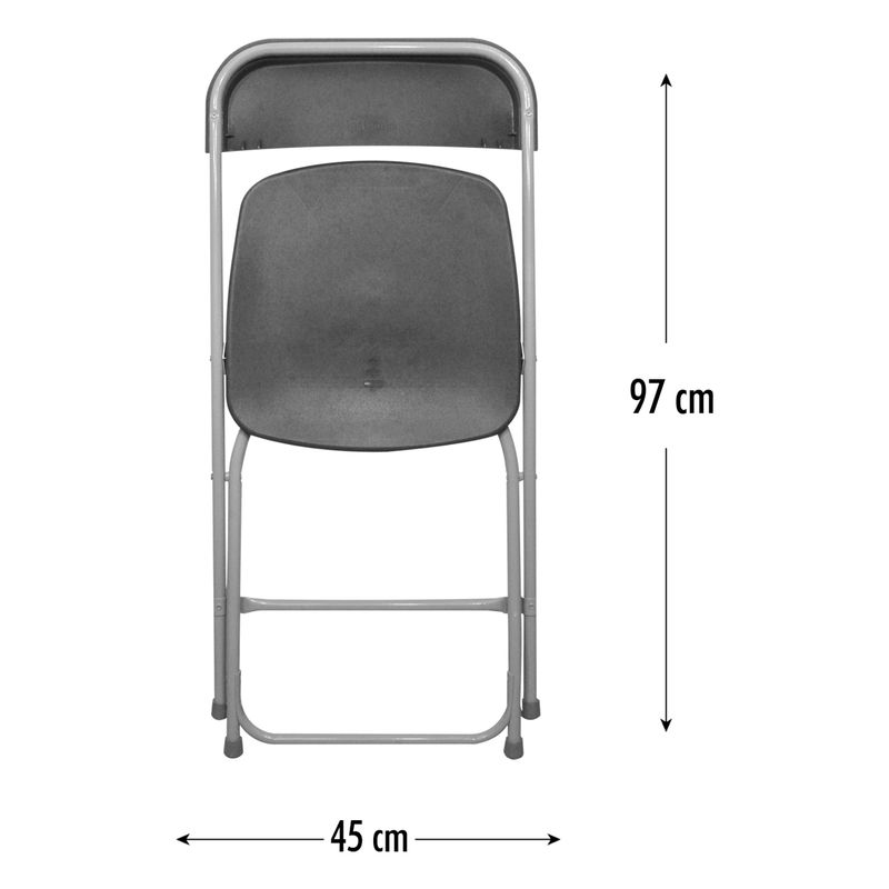 Silla-plegable-Gris-con-estructura-metalica-y-respaldo-plastico.