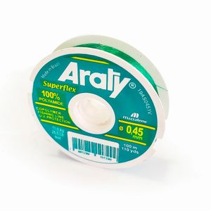 Hilo Nylon para Pesca 100% en poliamida SUPERFLEX verde de 0,45 mm Presentacion: Rollo de 100 m. - ARATY
