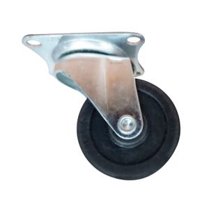 Garrucha con rueda de Caucho Negro de 2" para 30 kg. - EV