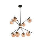 Lampara-Colgante-Negro-Dorado-8L-40W-E27