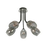 Lampara-Techo-E14-5L-40W-Bk-Cr