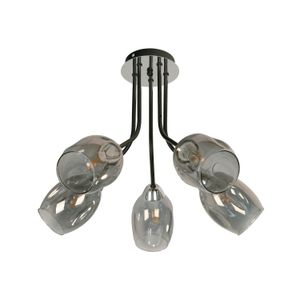 Lampara Techo E14 5L 40W Bk-Cr - IKE LITE