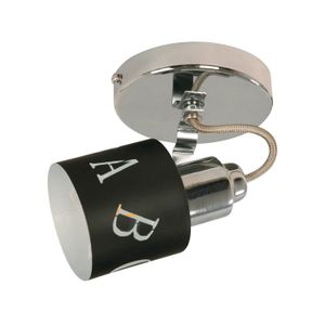 Lampara Dirigible Cromo-Neg Mate 1L E14 40W - LUMICENTRO