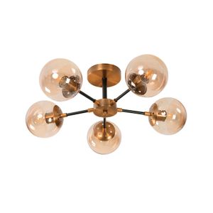 Lampara De Techo Dorado Satinado 5L E27 - IKE LITE