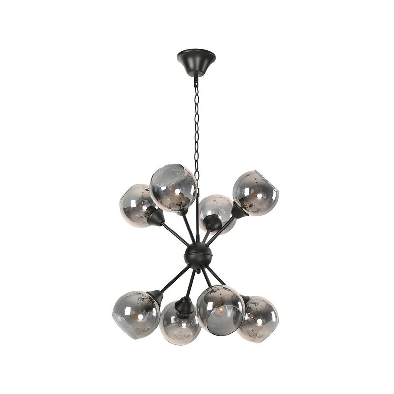 Lampara-Techo-Negro-8L-E27-40W
