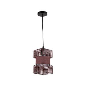 Lampara Colgante Acab.Bk+Br 1L - LUMICENTRO