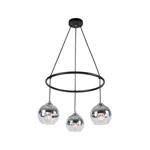 Lampara Colgante Aro Neg 3L E27 60W - LUMICENTRO