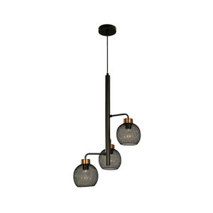 Lampara Colgante Malla Neg. 3L 40W E27 - IKE LITE