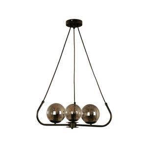 Lampara Colgante E27 3 L 60W Matt Black - IKE LITE