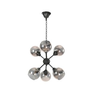 Lampara Colgante Atom Negro 6L 40W E27 - IKE LITE