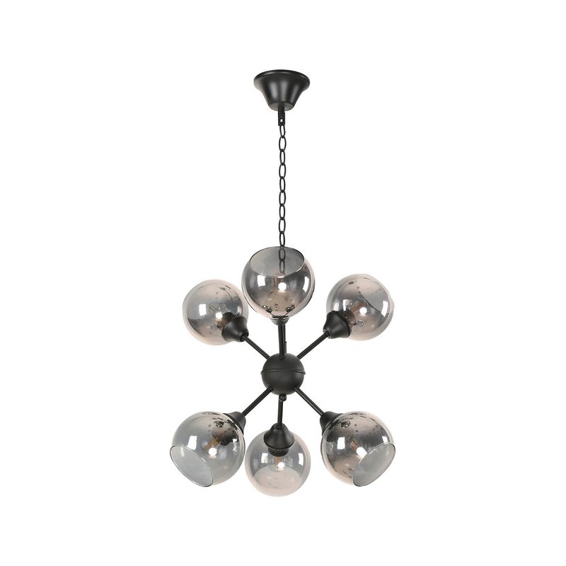 Lampara-Colgante-Atom-Negro-6L-40W-E27