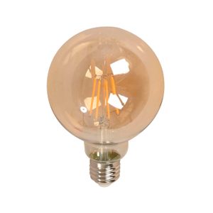 Foco LED estilo vintage tipo bola con filamentos de luz cálida de 6 Watts para boquillas E27 - LUMICENTRO