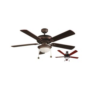 Vent.Techo*E27*2L*40W*52"5 Aspas N/B Bronce - LUMICENTRO