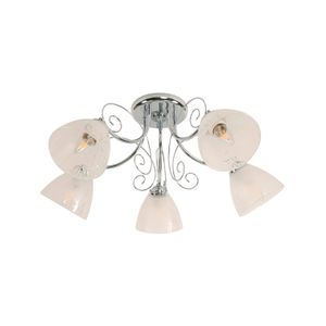 Lampara De Techo Curv Cromo 5L E27 40W - IKE LITE