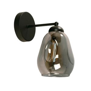 Aplique Vidrio E27 1 L 60W Bk-Gr - IKE LITE