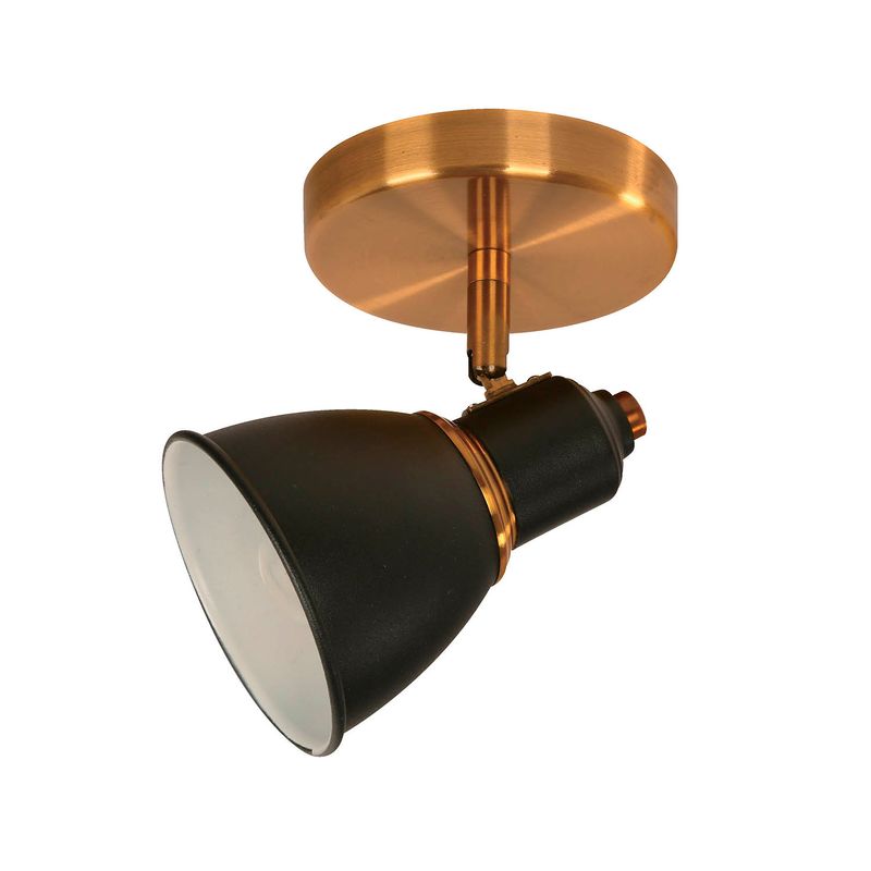 Lampara-DIRIGIBlBLE-de-color-negro-con-dorado-de-1-luzcon-base-tipo-E14-Potencia-de-40-Watts