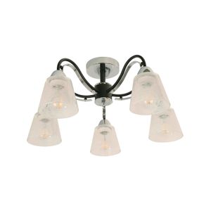 Lampara Techo E27 5L 60W Cromo-Neg Mate - IKE LITE