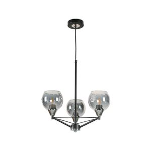 Lampara Colgante Tri Negro+Cromo 3L 40W E27 - LUMICENTRO