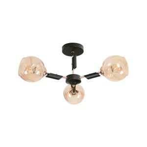 Lampara De Techo Negro+Dorado 3L E27 40W - IKE LITE