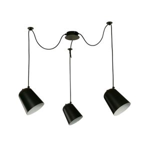 Lampara Colgante Negro 3L E27 40W - IKE LITE