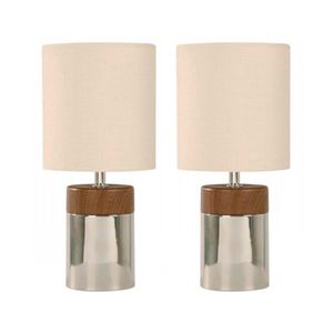 Lampara D/Mesa 2Pack Mad Osc Crm E27 - IKE LITE