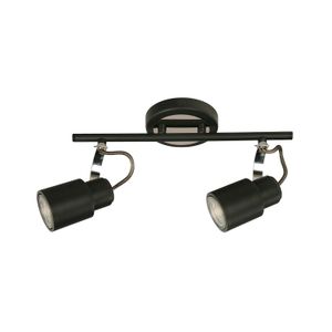Lampara Dirigible Neg Mate-Cromo Gu10 2L 50W - LUMICENTRO