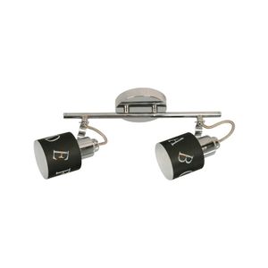 Lampara Dirigible Cromo-Neg Mate 2L E14 40W - LUMICENTRO
