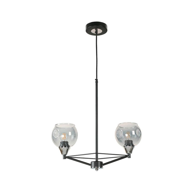 Lampara-Colgante-Tri-Negro-Cromo-2L-40W-E27