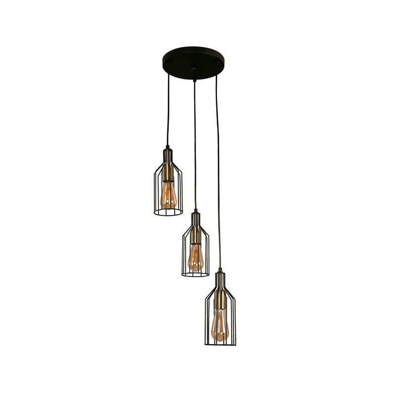 Lampara-Colgante-Reja-Vintage-3L60We27