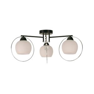 Lampara De Techo Cromo Negro 3L E27 40W - IKE LITE