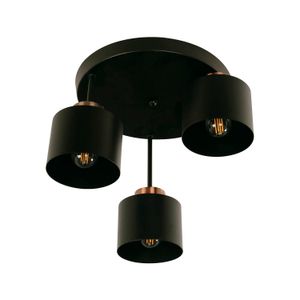 Lampara Colgante E27 3 L 60W Rab-Bk - IKE LITE