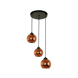 Lampara Colgante E27 3 L 60W Bk-Br - IKE LITE