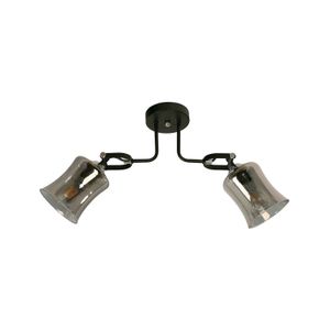 Lampara De Techo E27 2 L 60W Ng/Crm - IKE LITE