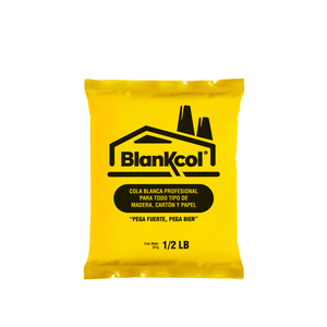 Goma blanca adhesiva vinílica de secado rápido y alta resistencia Funda de 1/2 libra. - BLANKCOL