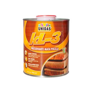 Preservante de madera KL3 contra la acción y ataque de polillas y comején a muy largo plazo 1lt. - PINTURAS UNIDAS