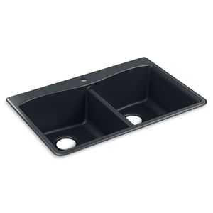 Fregadero para cocina Kennon Neoroc con 2 pocetas para montaje superior o inferior de 33". - KOHLER