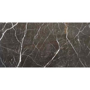 Porcelanato Hermes Pul tipo mármol gris pulido liso rectificado piso pared 9mm espesor cj 1,44m². - GRAIMAN