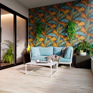 Porcelanato decorativo Majestic Blue tipo tapiz 60x120 paredes y pisos. - GRAIMAN