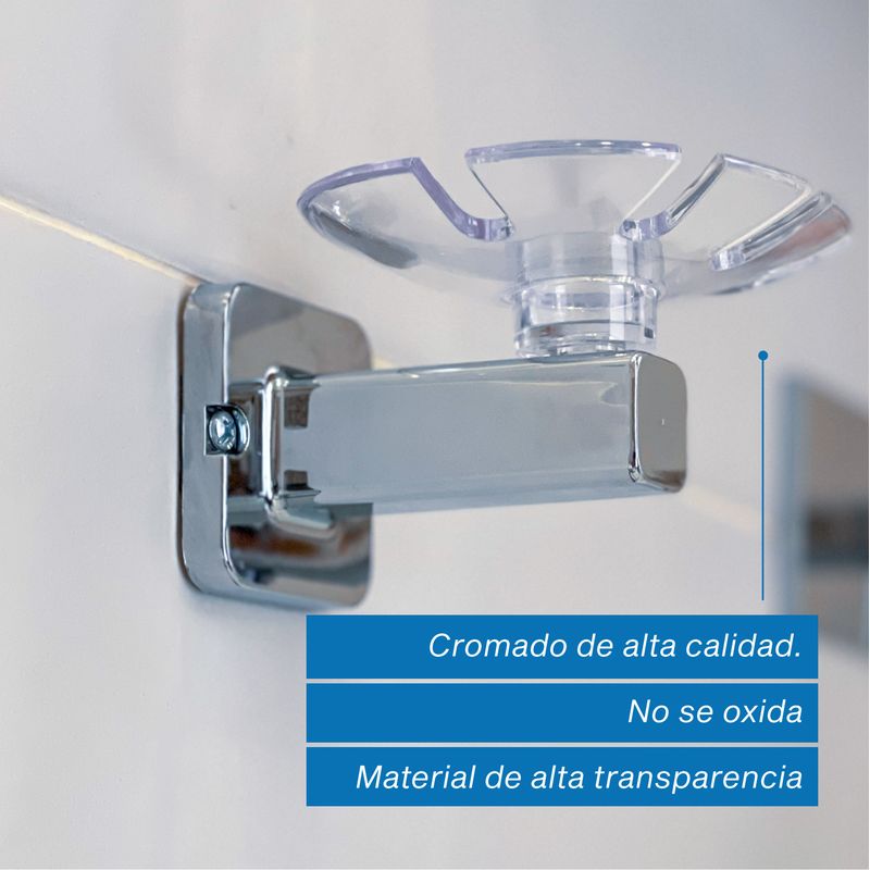 Portacepillos-de-baño-BARU-de-acrilico-de-alta-resistencia-con-soporte-en-ABS-cromado.