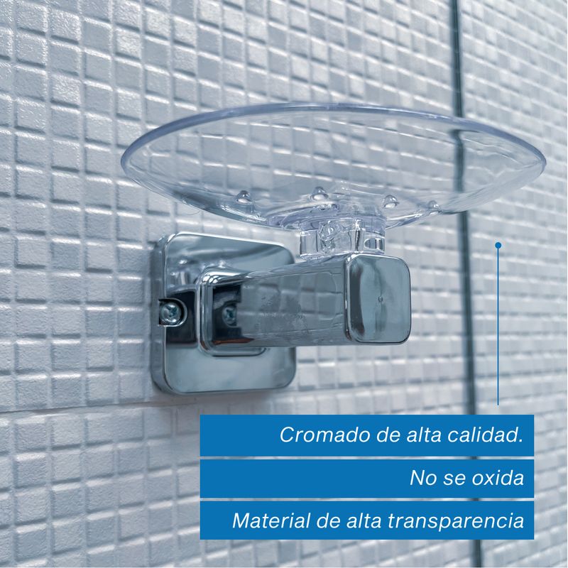 Accesorio-para-baño-BARU-de-acrilico-de-alta-resistencia-con-soporte-en-ABS-cromado.
