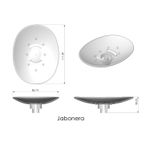 Accesorio-para-baño-BARU-de-acrilico-de-alta-resistencia-con-soporte-en-ABS-cromado.