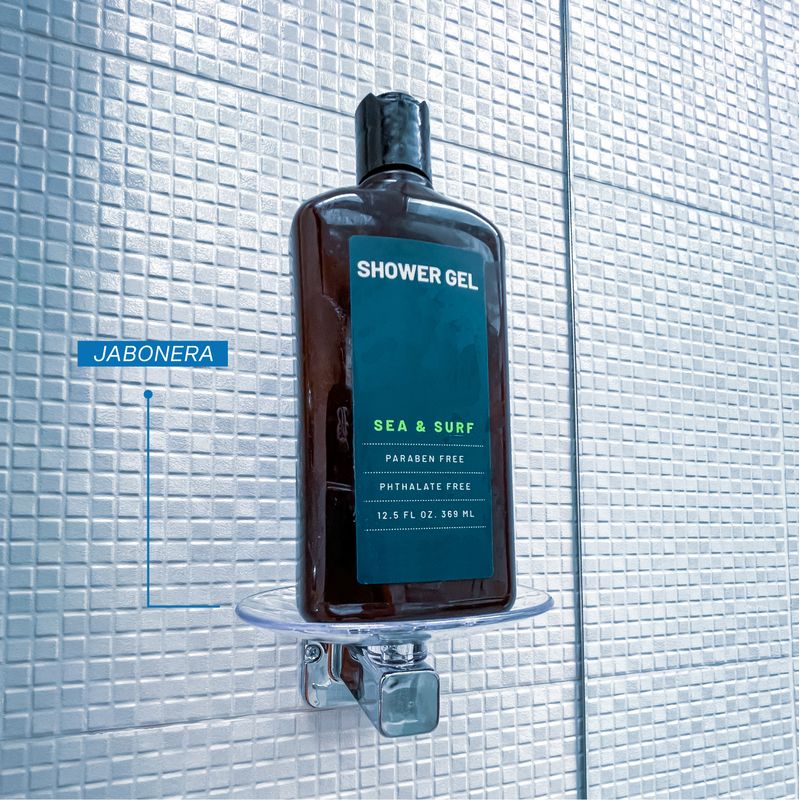 Accesorio-para-baño-BARU-de-acrilico-de-alta-resistencia-con-soporte-en-ABS-cromado.
