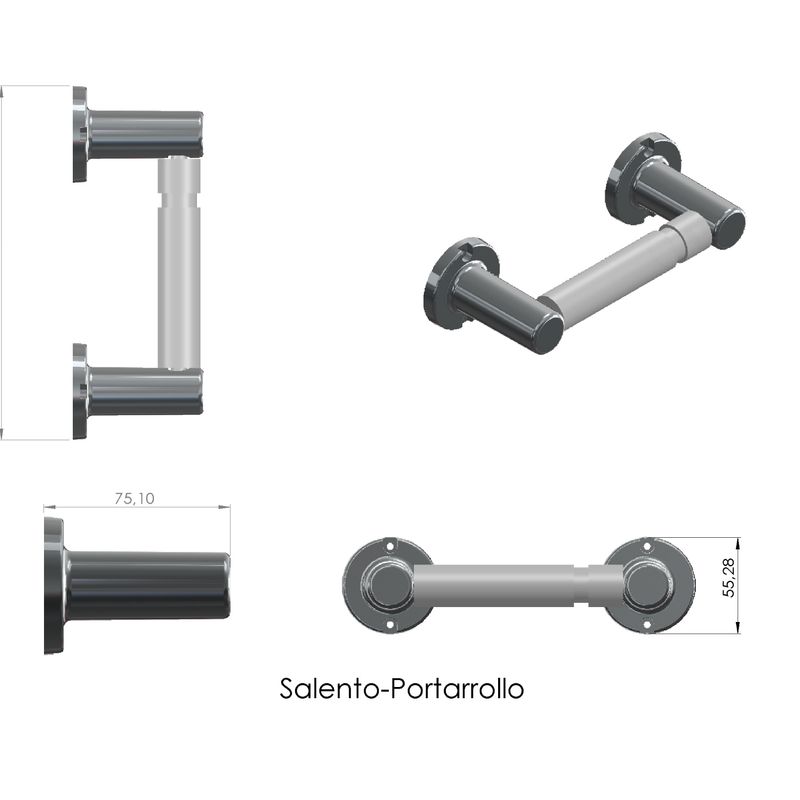 Porta-rollo-de-papel-higienico-SALENTO-de-PP-blanco-con-soportes-en-ABS-cromado.