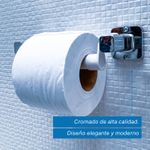 Porta-rollo-de-papel-higienico-BARU-de-PP-blanco-con-soportes-en-ABS-cromado.