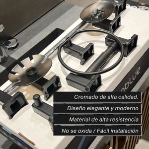 Juego de accesorios para baño TAYRONA por 6 piezas color negro mate. - AQUABLUE