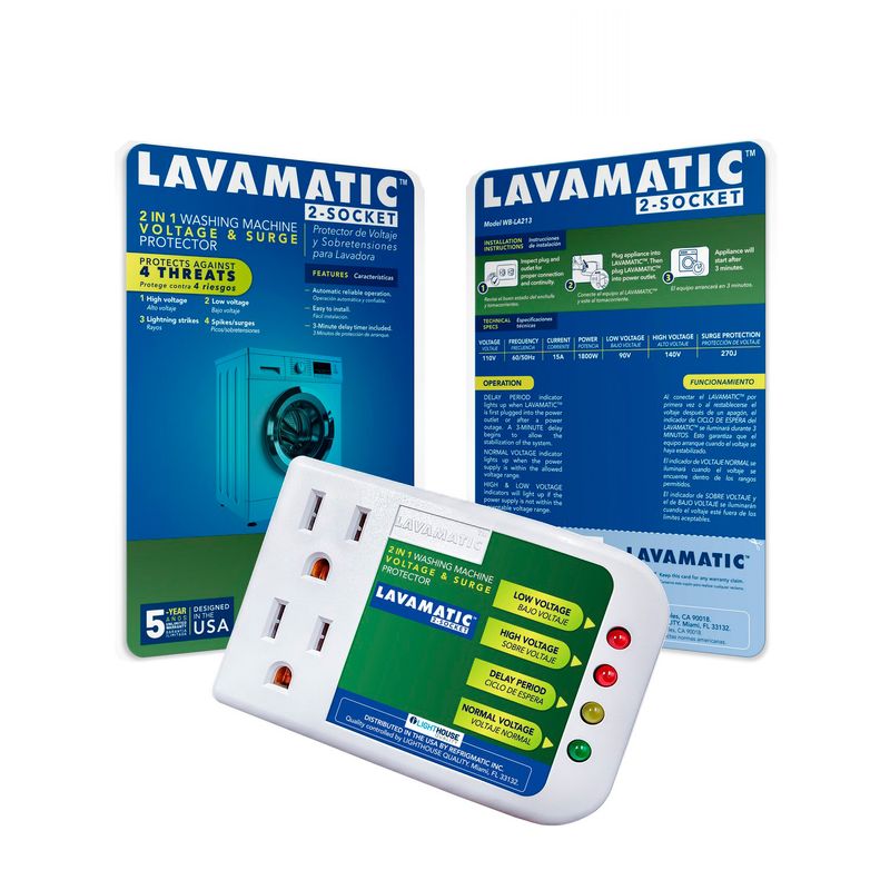 Protector-de-voltaje-LAVAMATIC-con-2-tomacorrintes-para-lavadora-y-secadora-110V.